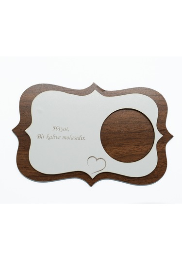 Ahşap Mdf Lazer Kesim Renkli Beyaz 6 Lı Kahve Fincan Atlığı, Bardak Altlığı, Sunum Çok Renkli