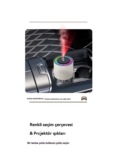 Lyon Yıldızışığısallayan Kafa Nemlendirici Usb Arababa Evçiftçili Yıldız Göküzü Projeksiyon Lambasıpembe