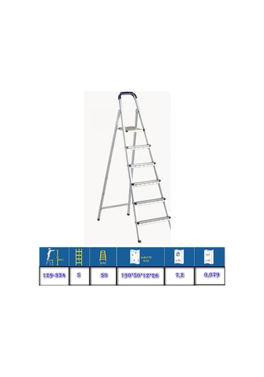 5+1 Basamaklı Profil Galvanizli Standart Merdiven