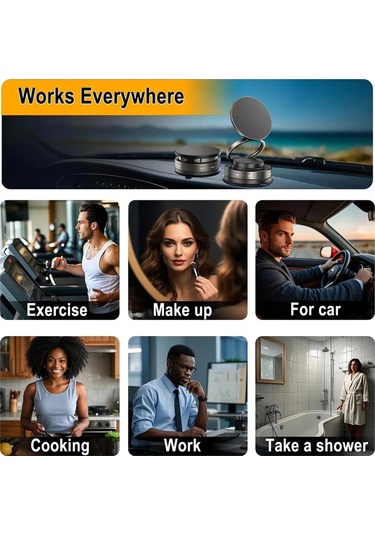 Metalik Magsafe Telefon Tutucu Tüm Yüzeylerle Uyumlu Vakumlu 360 Dönen Oynar Başlık Renkli