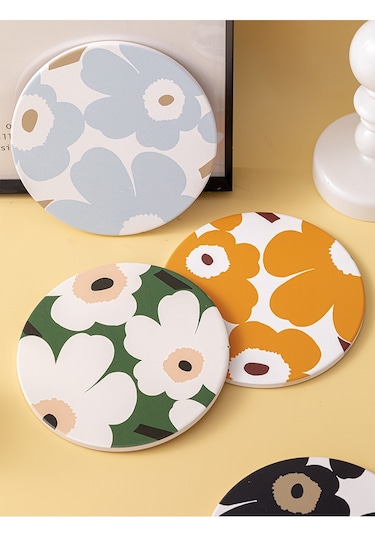 Seramik Mantarlı Haşlanma Önleyici Masa Servis Altlığı - Sarı