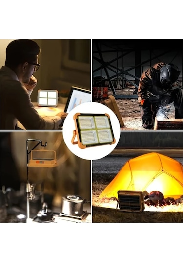 Xuweiwei Turuncu Güneş Işıkları 180 Derece Döndürme Uzun Pil Ömrü Kamp Taşınabilir Sel Feneri Ev Kullanımı