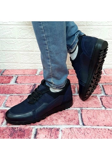 Voyager 4821 Lacivert Üst Sınıf Nubuk Hakiki Deri Kaymaz Taban Er