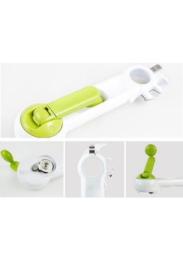 Soulader 7'li Kollu Pratik Konserve Açacağı Kavanoz Pense Kapak Sökme Aleti Seti Yeşil