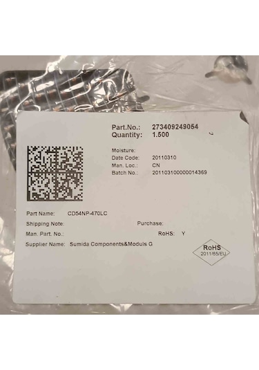 Cd54np-470lc 47uh 0.72a 6.1x5.5x4.85 Sumıda Smd Bobin 14 Adet