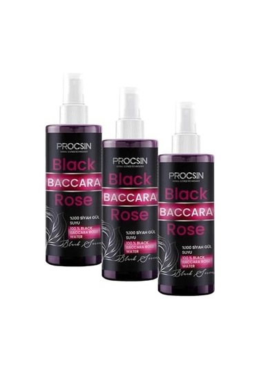 Procsin Baccara%100 Siyah Gül Suyu 200 Ml 3 Paketi