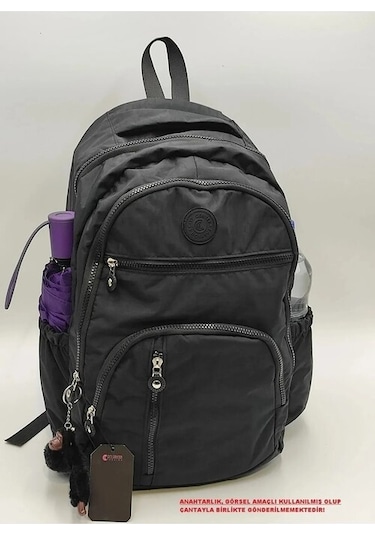 Unisex Krinkıl Su Geçirmez Büyük Boy Okul Ve Seyahat Çantası Şeffaf