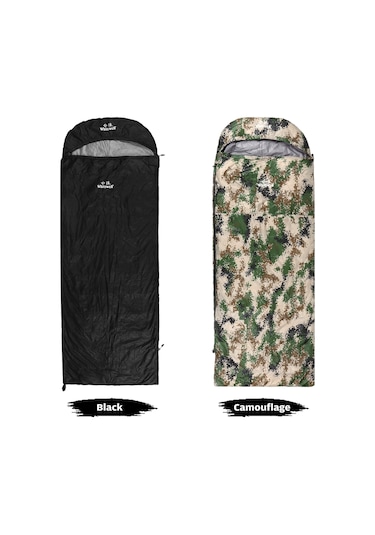 600g Kuş Tüyü Uyku Tulumu Beyaz Kaz Tüyü Siyah Siyah