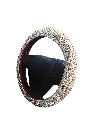 Reedark Yazın Serin Tutan Nefes Alabilir Kaymaz Direksiyon Kılıfı - Bej Renk Diğer