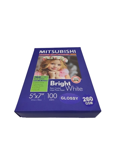 Mitsubishi 5X7 13X18 260 G Parlak Inkjet Kağıt