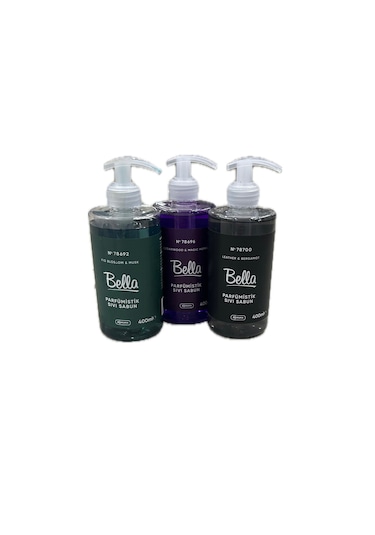 Bella Parfümistik Pompalı Sıvı Sabun Seti 3 x 400 ML