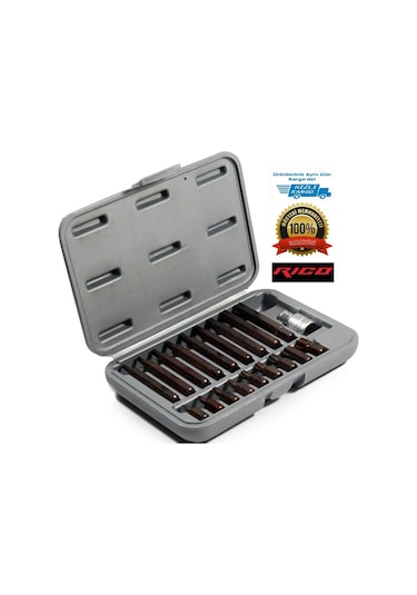 Rico 005-kk0002 Kaplamalı Torx Tork Bits Uç Seti Takımı 19 Parça