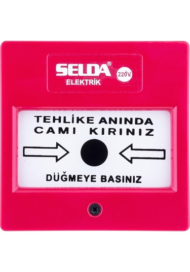1016-220v İkaz Butonu Kare