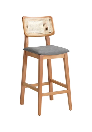 Zeus Hazeranlı Bar Sandalyesi Gri