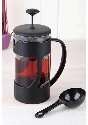 French Press Bitki Çayı & Kahve Demliği 350 Ml Ölçek Kaşıklı Renkli