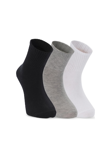Slazenger Jumpy 3 Lü Erkek Siyah / Gri Çorap Siyah / Gri