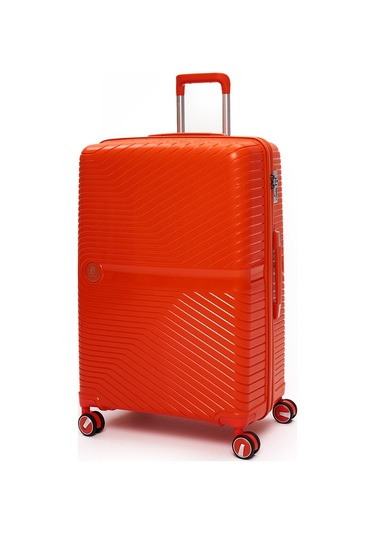 4 Lü Valiz Seti Elatae Exclusive Pro Polipropilen Kırılmaz Büyük - Orta - Kabin Boy Ve Makyaj Turuncu 5239