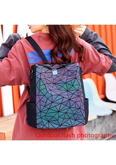 Zyzqstore Parlak Kadın Sırt Çantası, Omuz Askılı Standart, Çıkarılabilir Standart