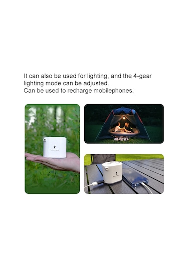 Yuntech01 Beyaz 1400mah Multifonksiyonel Elektrikli Hava Pompa: Şişirici, Vakum, Işık Ve Dışarıda Acil Şarj Cihazı Beyaz