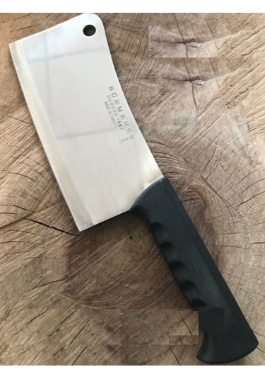 Sürmene X50CR Bordo Satır Et Kemik Satırı Dönmeyen Ağızlı Dövme Çelik Satır 6MM﻿﻿