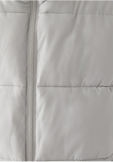 Mavi - Kapüşonlu Gri Yelek 0110089-70075 -556605409