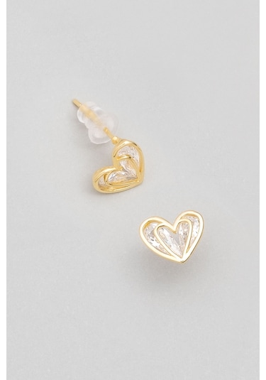 Kalp Dokunuşu 18 Ayar Sarı Altın Kaplama Gümüş Seti Sarı