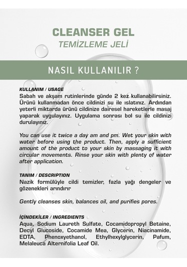 2'' Li Cleasing Gel I Yüz Temizleme Jeli