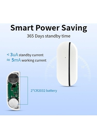 Moly Turkishmeian Zigbee Kapı Ve Pencereler Sensörü Tuya Wifi Açık/yakın Dedektörü 1 Adet Ev Teknolojisi Sensörü/turkish