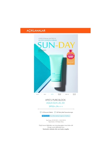 Missha Su Bazlı Nemlendirici Hafif Güneş Koruyucu SPF50+/PA+++ APIEU Pure Block Aqua Sun Gel Ex 50 ML