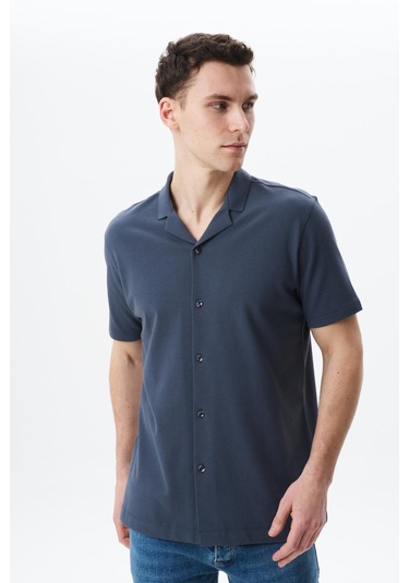 AR-MA Arma Erkek % 100 Pamuk Penye Pike Regular Fit Polo Yaka Gömlek Y25374351101 Gri-g3 Gri