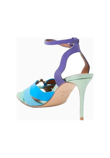 Kurt Geiger Sun Wave %100 Deri Lüks Tasarın Kadın Sandalet Mavi