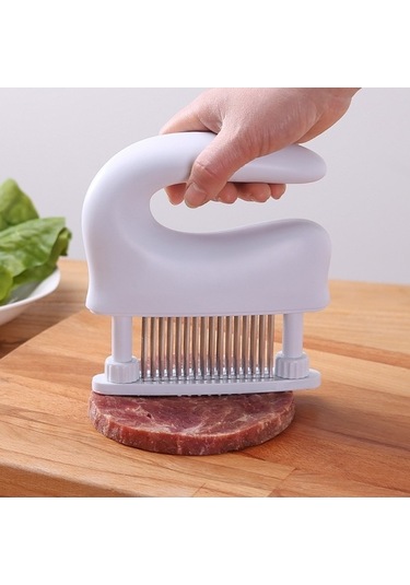 Primepickings Paslanmaz Çelik Kaburga Kırıcı 48-pin, Beyaz, Ev Mutfak İğnesi Beyaz