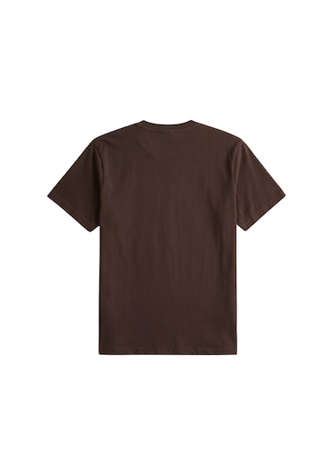 Genius Store Erkek Siyah Tişört %100 Pamuk Süprem Basic Tişört Bisiklet Yaka Nakışlı T-shirt Erkek-nakışlı Kahverengi