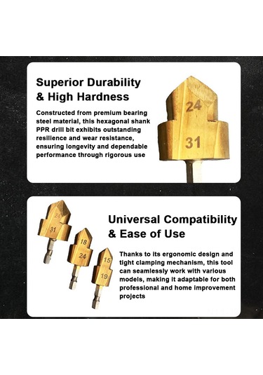 Geeroyoo Ppr Boru Genişletme Matkabı - 6.35mm Şaft Çapı, Yüksek Hassasiyetli Kesme Ve Kolay Talaş Çıkarma Özelliği İle Profesyonel Kullanım