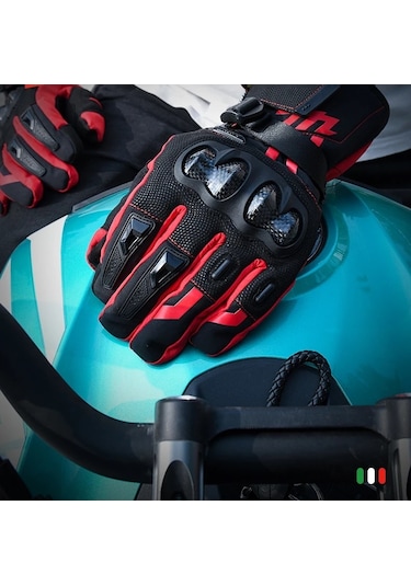 Ambition Su Geçirmez Kış Motosiklet Eldiveni Kırmızı