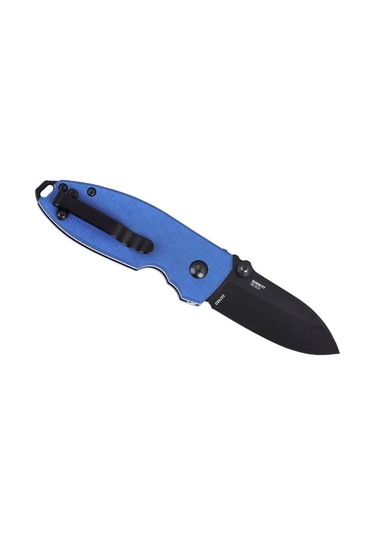 Crkt Squid Button Lock Micarta Blue Kamp Çakı Mavi