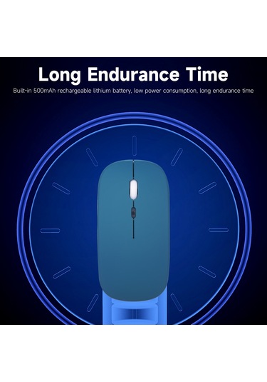 Yaozixa Küçük Taşınabilir 2.4g+bt3.0 İkili Modlu Sessiz Ofis Fare, 3 Seviye Dpı Ayarlı, 500mah Şarj Edilebilir Pil, Sarı