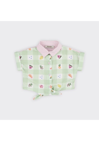 Kız Çocuk Meyve Desenli Elbise 2411gb26010-4334 001