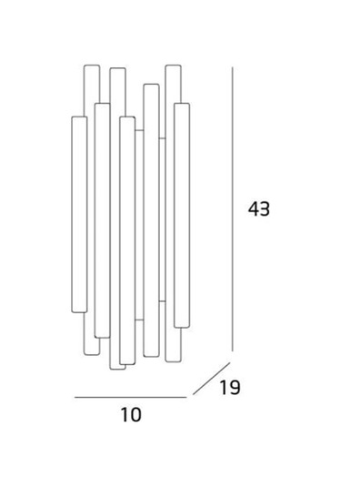Desri Dekoratif Metal Boru Aplik Siyah
