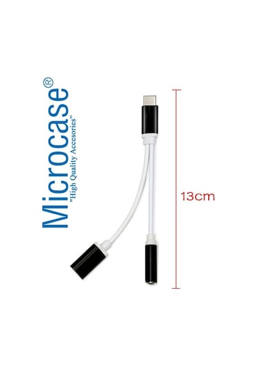 Oneplus 6T Type-C Usb C 2In1 Şarj + Kulaklık Dönüştürücü