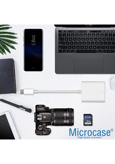 Type-c To Sd-microsd Kart Okuyuculu Kamera Adaptörü Al4116