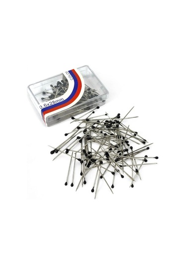 Toplu İğne Siyah 100 Adet - Eşarp Ve Şal İğnesi Çok Amaçlı Nişan Düğün Sünnet Takı İğnesi Siyah