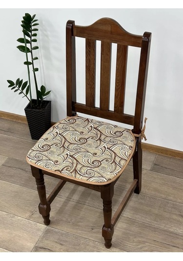 Iv-trik-stail 43x43 Kare Bağcıklı Goblen Sandalye Yastığı 183963973 Bej