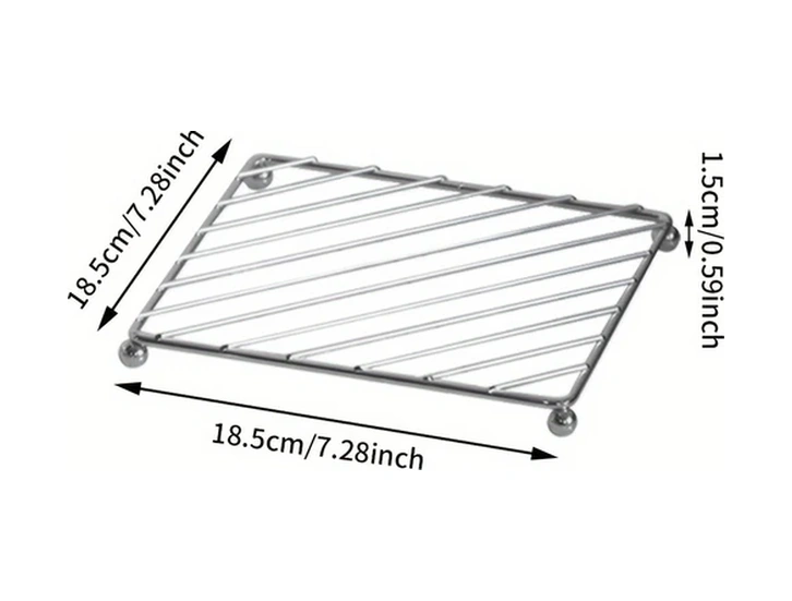 Elmpaly 3 Paket Metal Tencere Altlığı Isı Yalıtımlı Yanmaz Kare Sünger Rafı