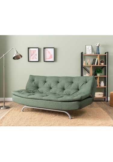 Pafu Rivo Üçlü Yataklı Koltuk - Keten Haki Haki