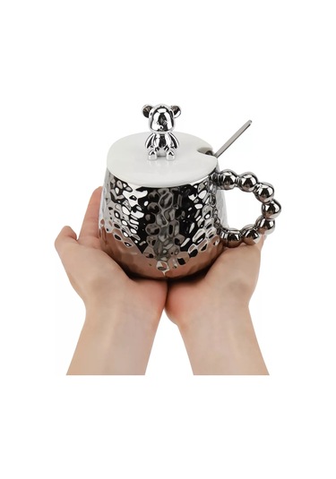 Miland Home Kapaklı Seramik Kupa 430 Ml 185567111 Beyaz