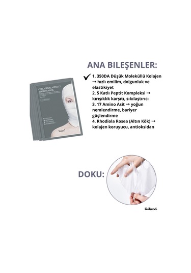 Sudee Collagen Elasticity Firming Mask 30ml Ciltte Lifting Ve Elastikiyet Sağlayan Kumaş Maske