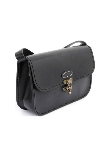 Hakiki Deri El Işçiliği Kadın Omuz Ve Postacı Çantası K0631 Siyah-S Siyah