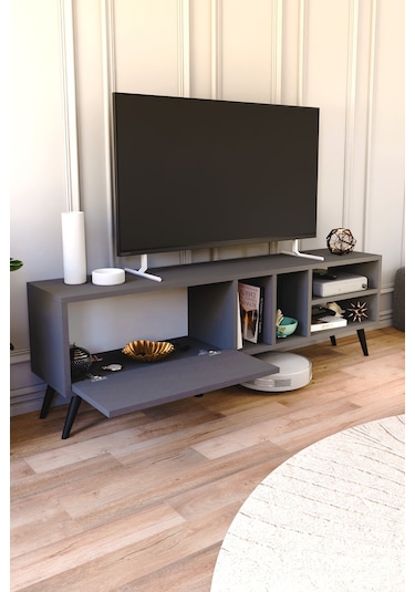 Buka Tv Sehpası, Tv Standı, Televizyon Ünitesi Antrasit