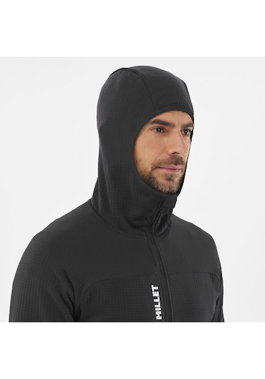 Millet Fusıon Grıd H Erkek Kapşonlu Polar Ceket Tam Fermuarlı Mıv9024 0247 Siyah